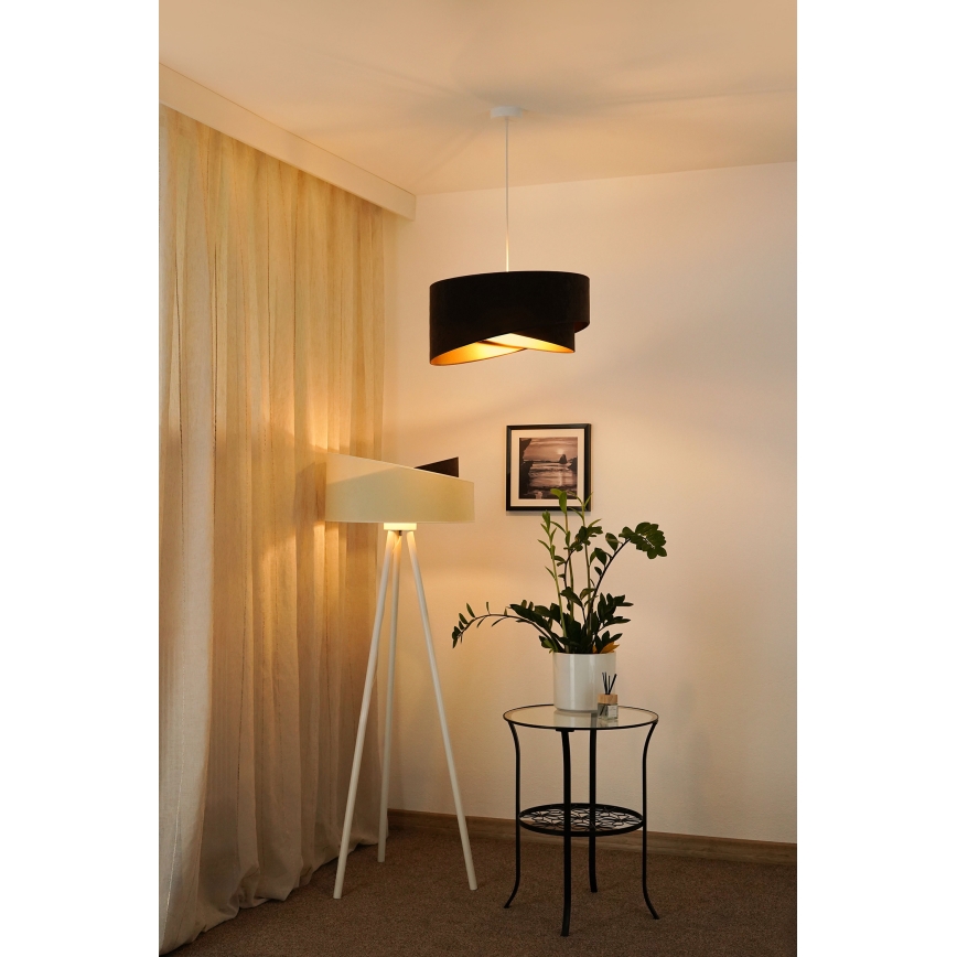 Brilagi - Lampadario LED a sospensione con filo LYRA 1xE27/15W/230V marrone scuro/oro