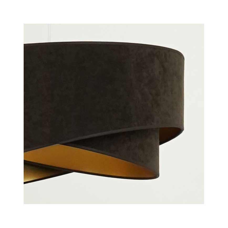 Brilagi - Lampadario LED a sospensione con filo LYRA 1xE27/15W/230V marrone scuro/oro