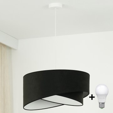 Brilagi - Lampadario LED a sospensione con filo LYRA 1xE27/15W/230V nero/bianco
