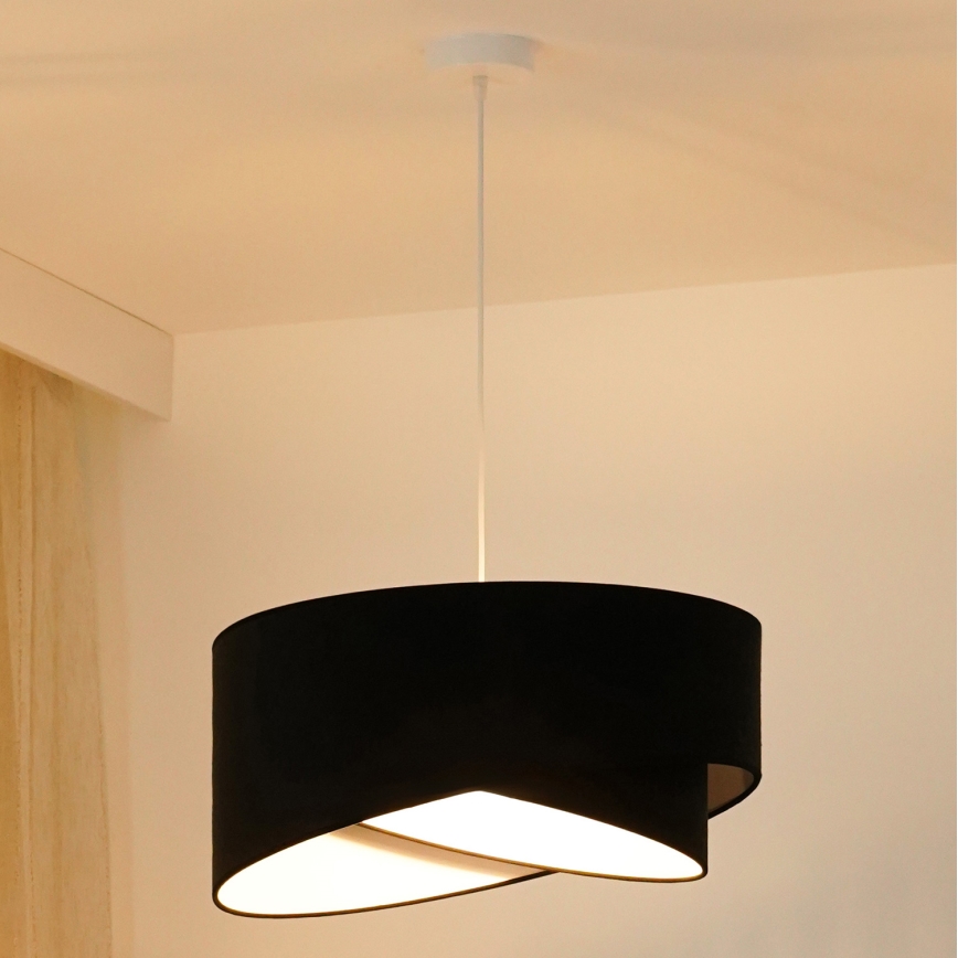 Brilagi - Lampadario LED a sospensione con filo LYRA 1xE27/15W/230V nero/bianco