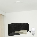 Brilagi - Lampadario LED a sospensione con filo LYRA 1xE27/15W/230V nero/color crema