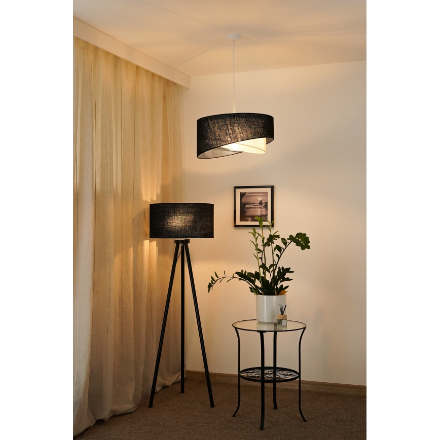 Brilagi - Lampadario LED a sospensione con filo LYRA 1xE27/15W/230V nero/color crema
