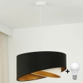 Brilagi - Lampadario LED a sospensione con filo LYRA 1xE27/15W/230V nero/color crema/oro