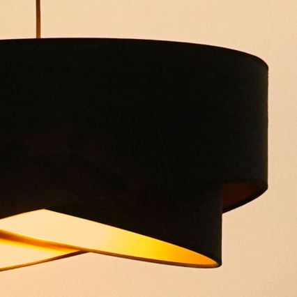 Brilagi - Lampadario LED a sospensione con filo LYRA 1xE27/15W/230V nero/oro