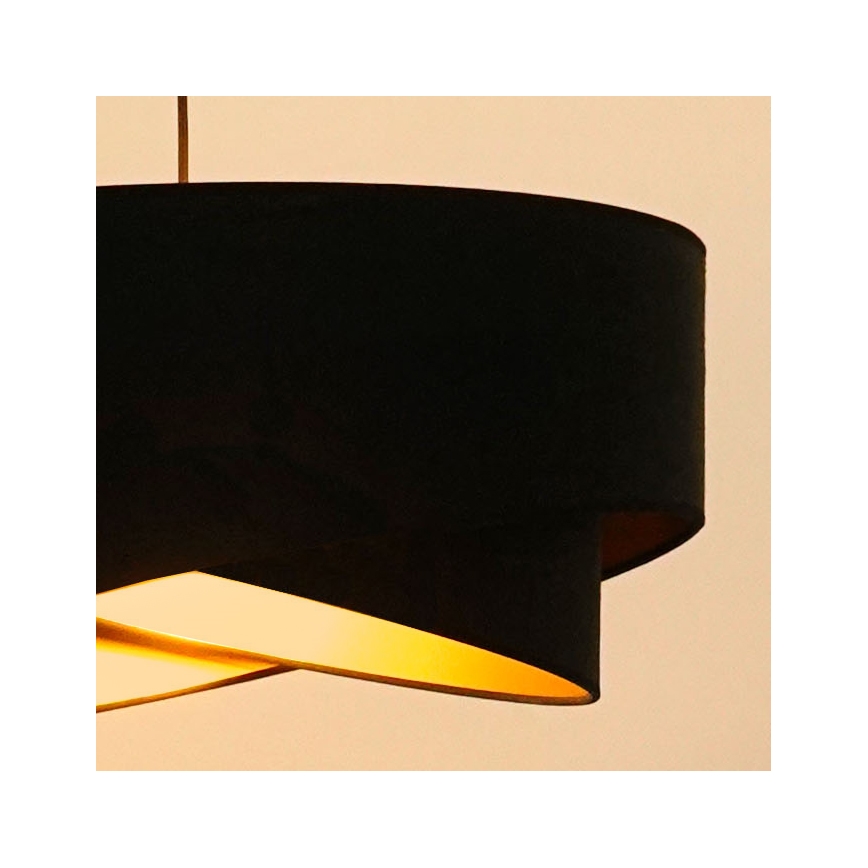 Brilagi - Lampadario LED a sospensione con filo LYRA 1xE27/15W/230V nero/oro