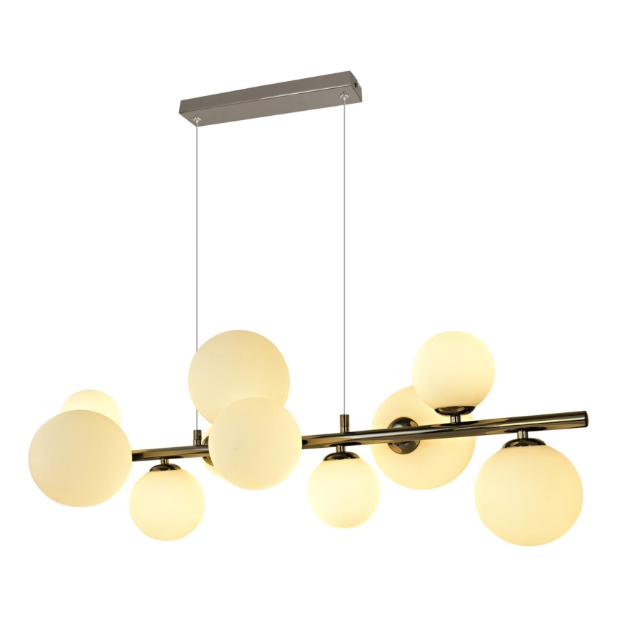 Brilagi - Lampadario LED a sospensione con filo MILLA 10xG9/3W/230V cromo lucido/bianco