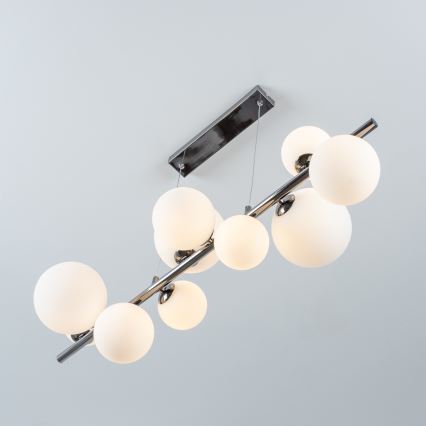 Brilagi - Lampadario LED a sospensione con filo MILLA 10xG9/3W/230V cromo lucido/bianco