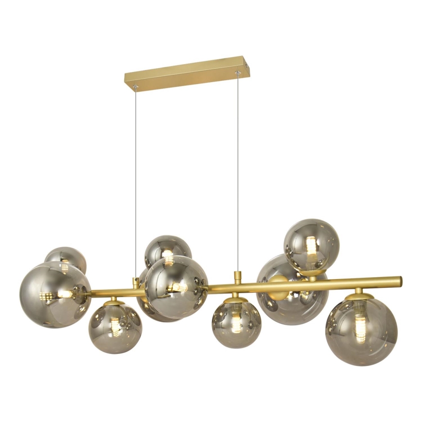 Brilagi - Lampadario LED a sospensione con filo MILLA 10xG9/3W/230V oro/fumé