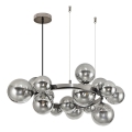 Brilagi - Lampadario LED a sospensione con filo MILLA 15xG9/3W/230V cromo lucido/fumé