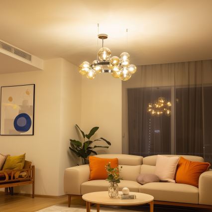 Brilagi - Lampadario LED a sospensione con filo MILLA 15xG9/3W/230V cromo lucido/oro