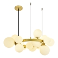 Brilagi - Lampadario LED a sospensione con filo MILLA 15xG9/3W/230V oro/bianco