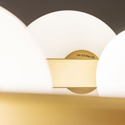 Brilagi - Lampadario LED a sospensione con filo MILLA 15xG9/3W/230V oro/bianco