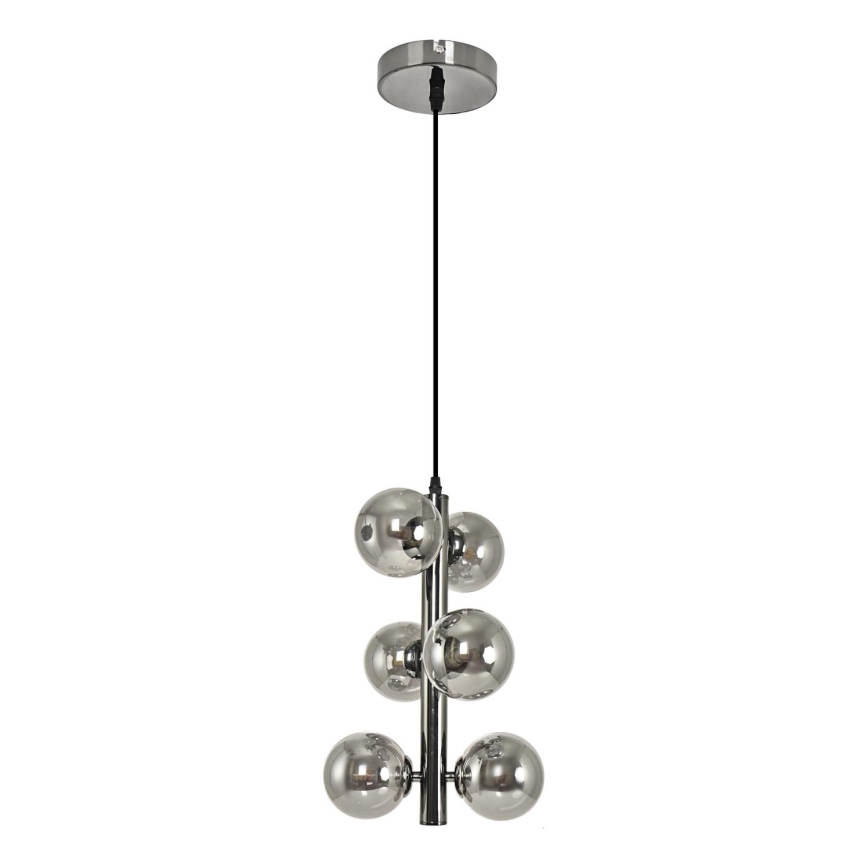 Brilagi - Lampadario LED a sospensione con filo MILLA 6xG9/3W/230V cromo lucido/fumé