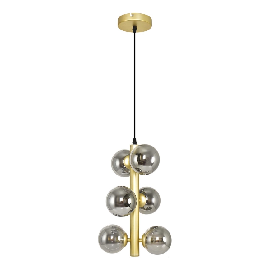 Brilagi - Lampadario LED a sospensione con filo MILLA 6xG9/3W/230V oro/fumé