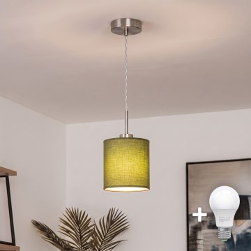 Brilagi - Lampadario LED a sospensione NUBILA 1xE27/60W/230V Ø 14 cm verde