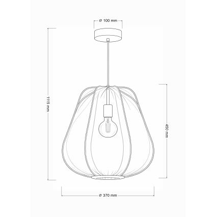 Brilagi - Lampadario LED a sospensione su cavo ARVEN 1xE27/8W/230V Ø 37 cm, grigio