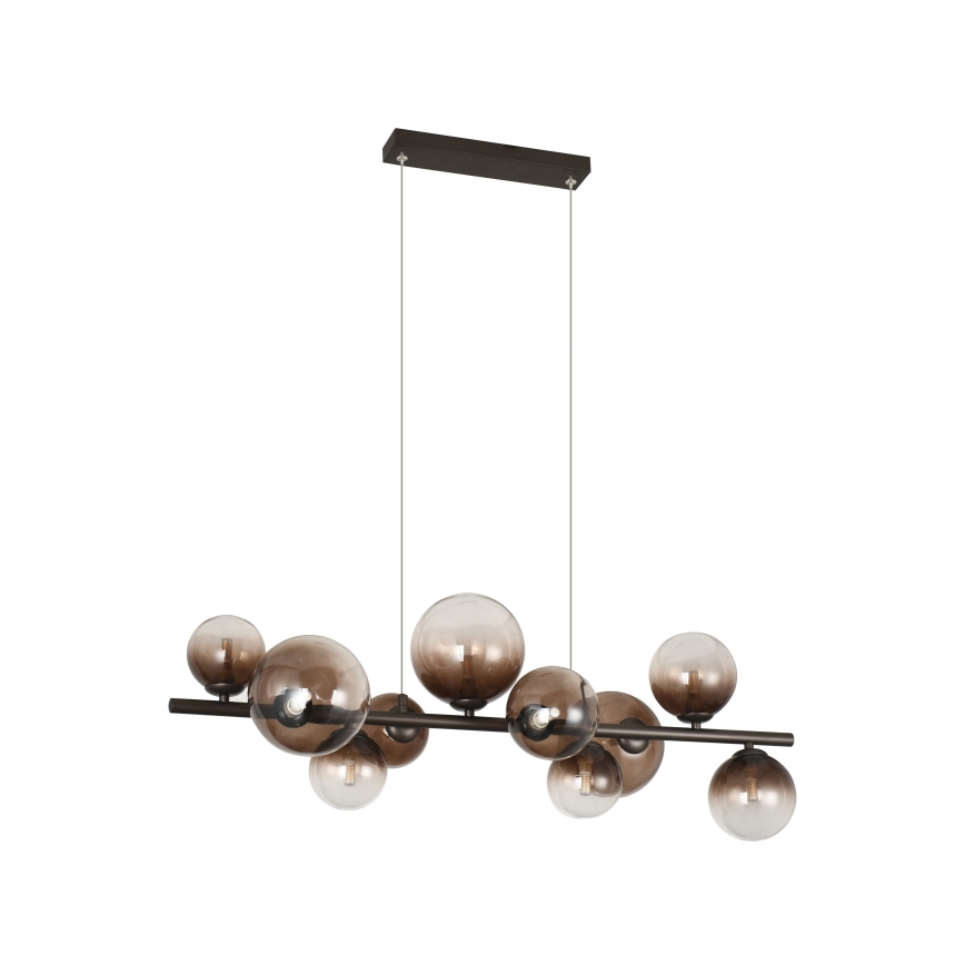 Brilagi - Lampadario LED a sospensione su cavo MILLA 10xG9/3W/230V marrone/marrone fumé