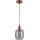 Brilagi - Lampadario LED a sospensione su cavo RETRO GLASS 1xE27/60W/230V Ø 14 cm bianco/grigio fumé