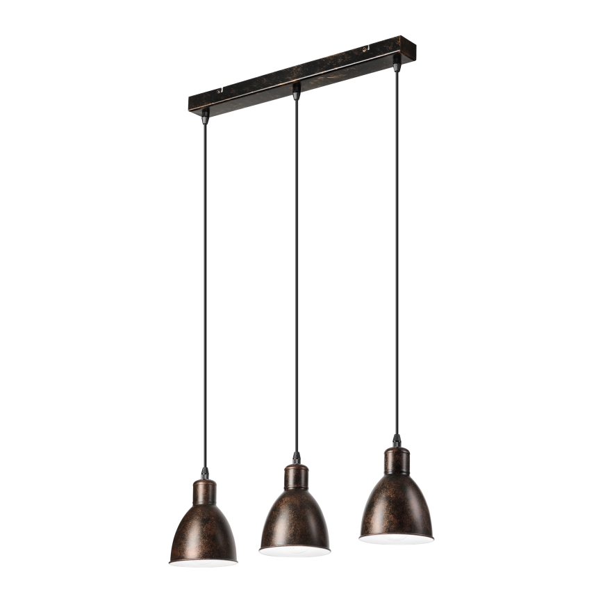 Brilagi - Lampadario LED a sospensione su cavo RIDDY 3xE27/60W/230V rame/patina