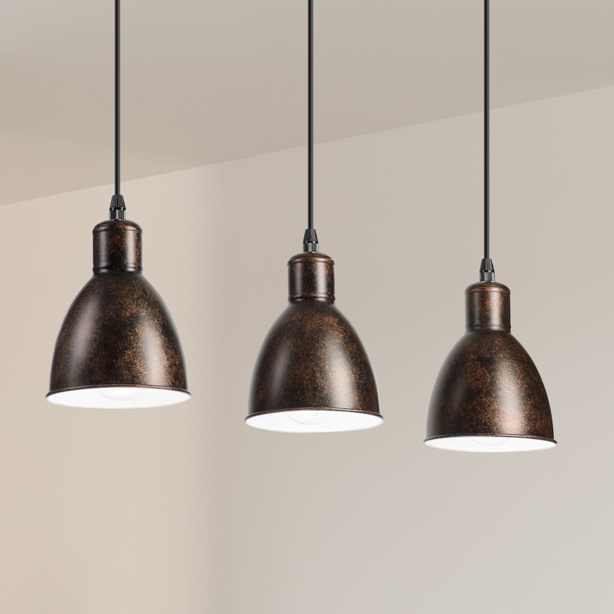 Brilagi - Lampadario LED a sospensione su cavo RIDDY 3xE27/60W/230V rame/patina