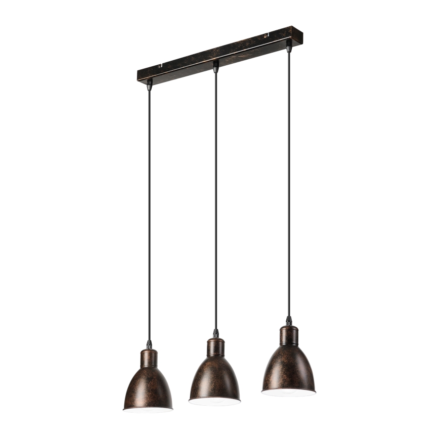 Brilagi - Lampadario LED a sospensione su cavo RIDDY 3xE27/60W/230V rame/patina