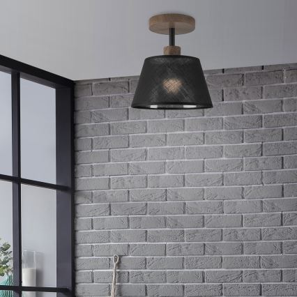 Brilagi - Lampada LED a plafone ANTHONY 1xE14/60W/230V rovere noce/nero