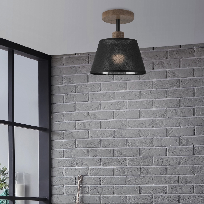 Brilagi - Lampada LED a plafone ANTHONY 1xE14/60W/230V rovere noce/nero