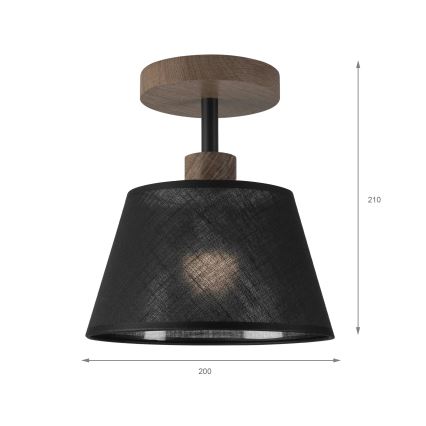 Brilagi - Lampada LED a plafone ANTHONY 1xE14/60W/230V rovere noce/nero