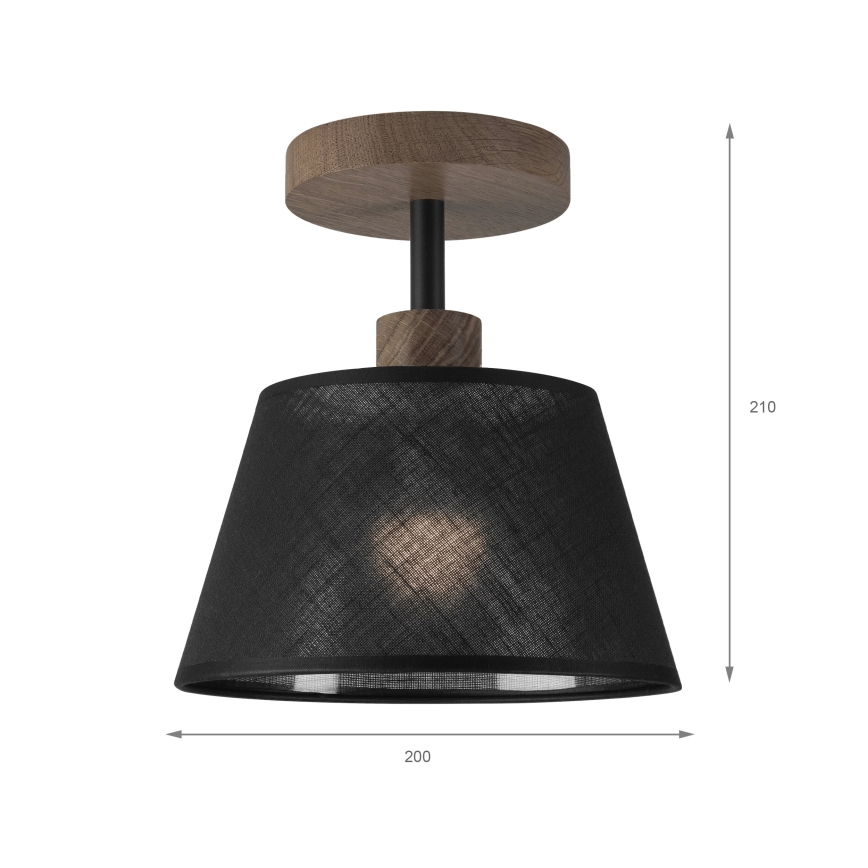 Brilagi - Lampada LED a plafone ANTHONY 1xE14/60W/230V rovere noce/nero