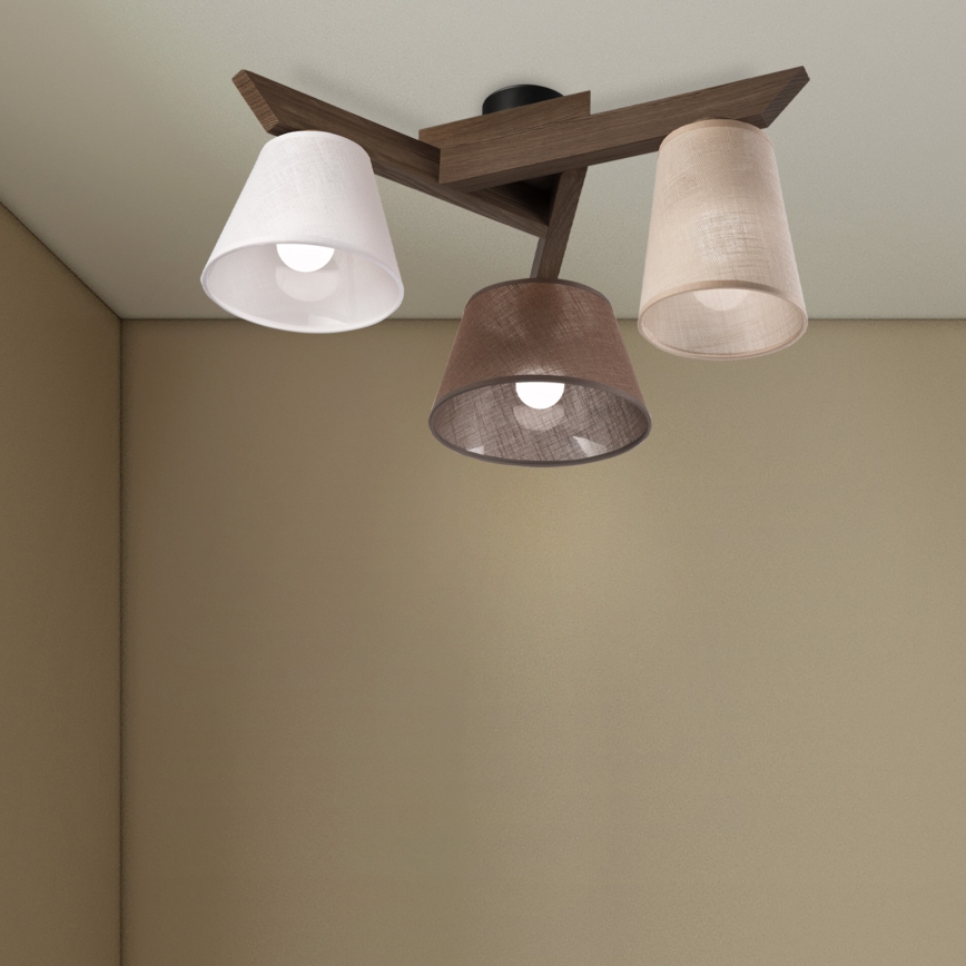 Brilagi - Lampadario LED a plafone ANTHONY 3xE14/40W/230V rovere noce
