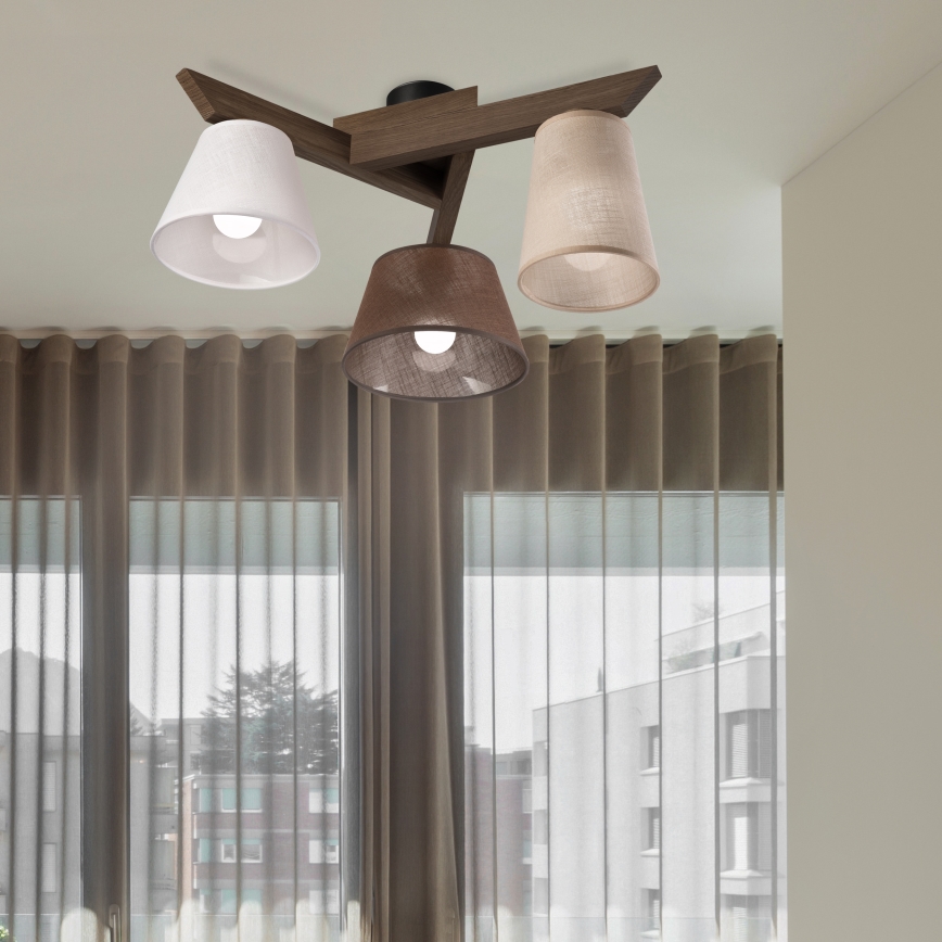Brilagi - Lampadario LED a plafone ANTHONY 3xE14/40W/230V rovere noce