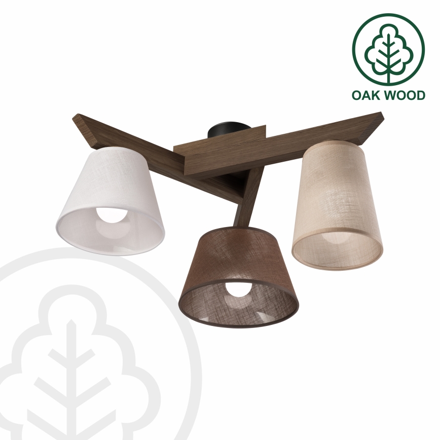 Brilagi - Lampadario LED a plafone ANTHONY 3xE14/40W/230V rovere noce
