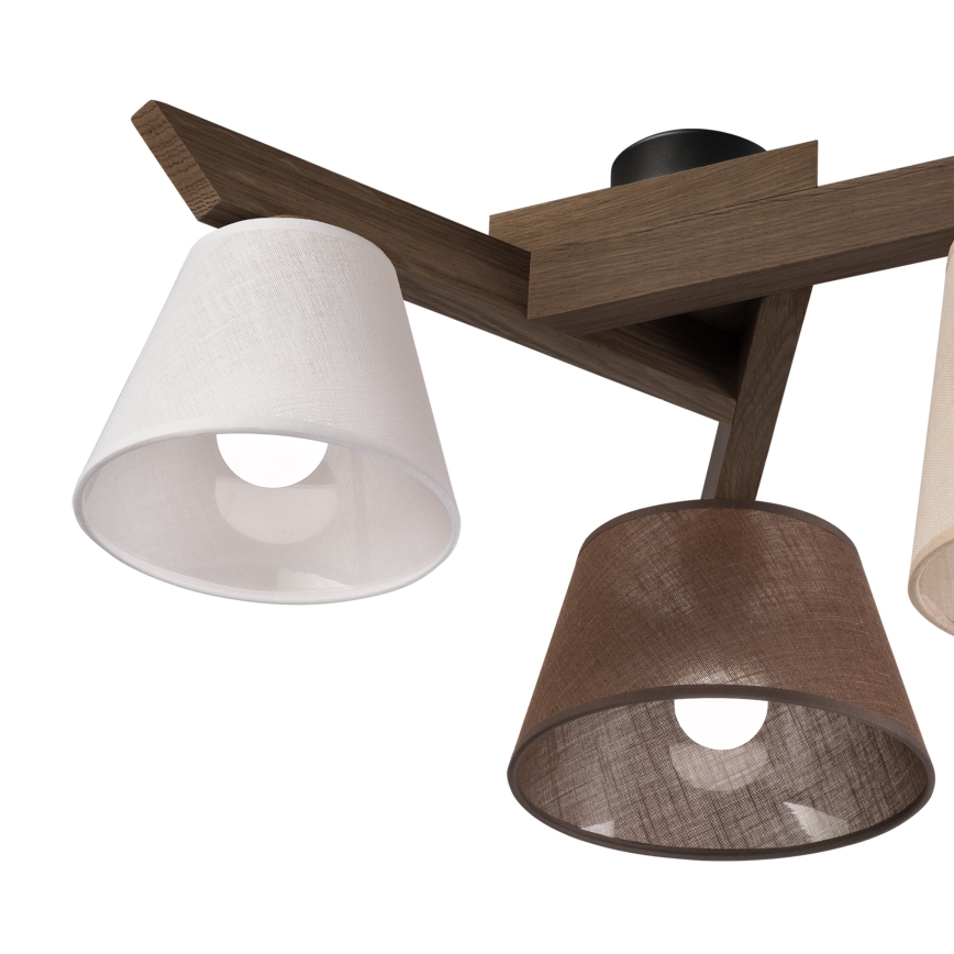 Brilagi - Lampadario LED a plafone ANTHONY 3xE14/40W/230V rovere noce