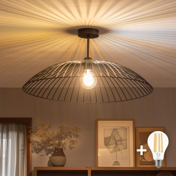 Brilagi - Lampadario LED da soffitto a montaggio superficiale CERIA WIRE 1xE27/60W/230V Ø 60 cm nero