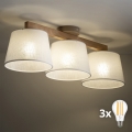 BRILAGI - Lampadario LED da soffitto LATTE SABIA 3xE27/15W/230V pino/bianco