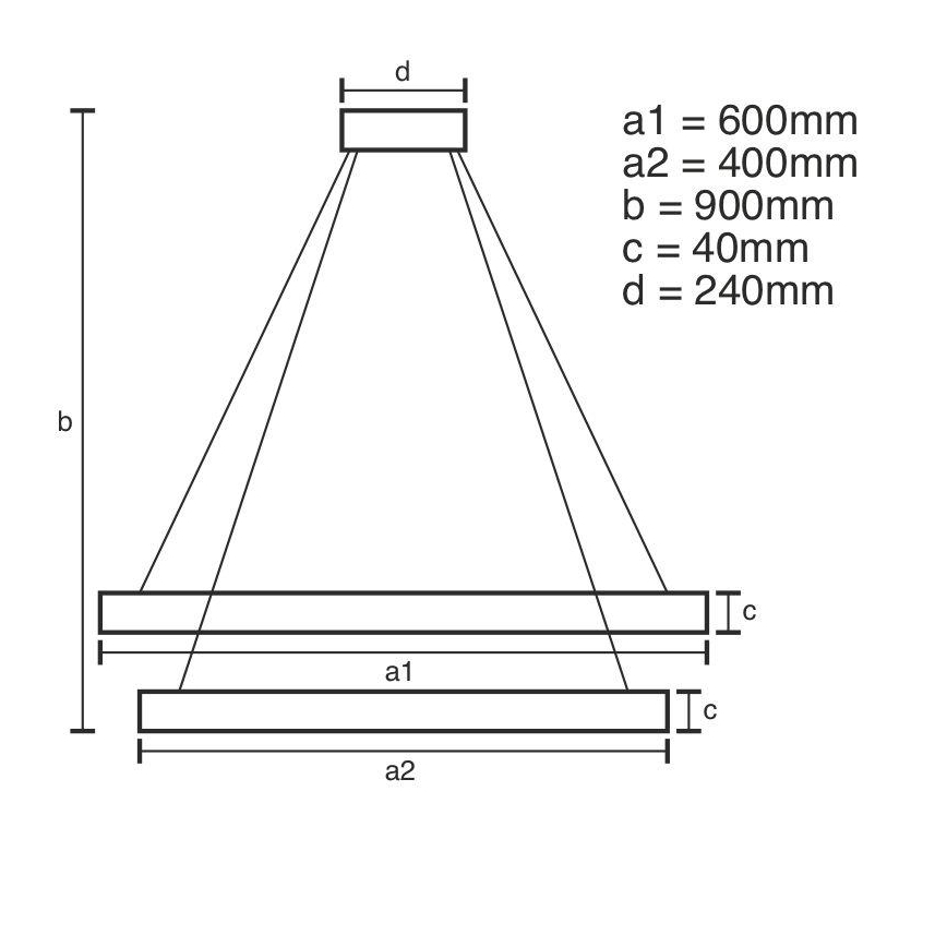 Brilagi - Lampadario LED dimmerabile a sospensione su cavo CIRCLE LED/70W/230V 3000-6500K Ø 60 cm nero + telecomando