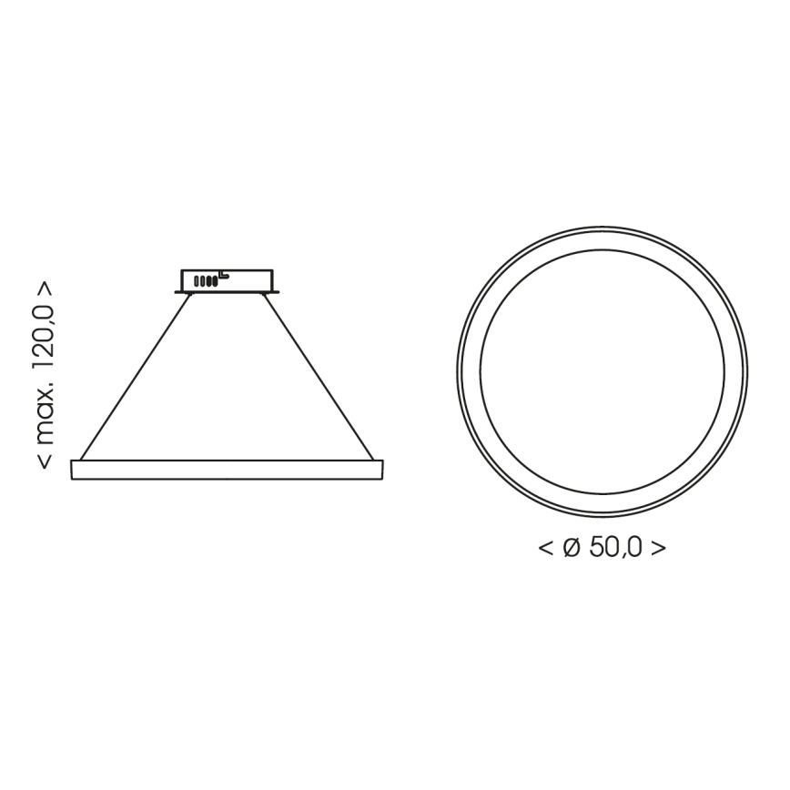 BRILAGI - Lampadario dimmerabile sospeso a cavo FALCON SLIM LED/42W/230V 3000-6500K Ø 50 cm beige + telecomando