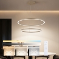 Brilagi - Lampadario LED dimmerabile a cavo PORTOFINO LED/98W/230V 3000-6000K Ø 80 cm beige + telecomando
