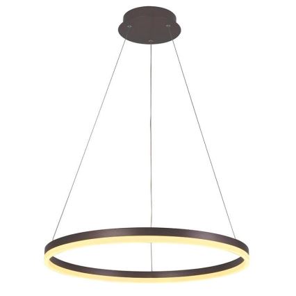 Brilagi - Lampadario LED dimmerabile a sospensione CIRCLE LED/42W/230V 3000-6500K Ø 60 cm marrone + telecomando