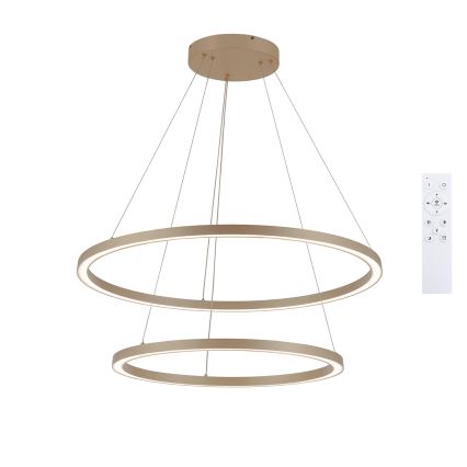 Brilagi - Lampadario LED dimmerabile a cavo PORTOFINO LED/98W/230V 3000-6000K Ø 80 cm beige + telecomando