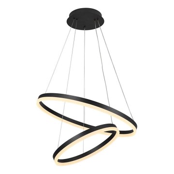 Brilagi - Lampadario LED dimmerabile a sospensione su cavo CIRCLE LED/70W/230V 3000-6500K Ø 60 cm nero + telecomando