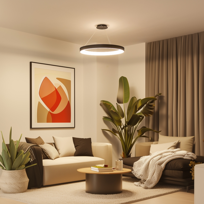 Brilagi - Lampadario LED dimmerabile a cavo FALCON II LED/108W/230V 3000-6500K Ø 80 cm nero + telecomando