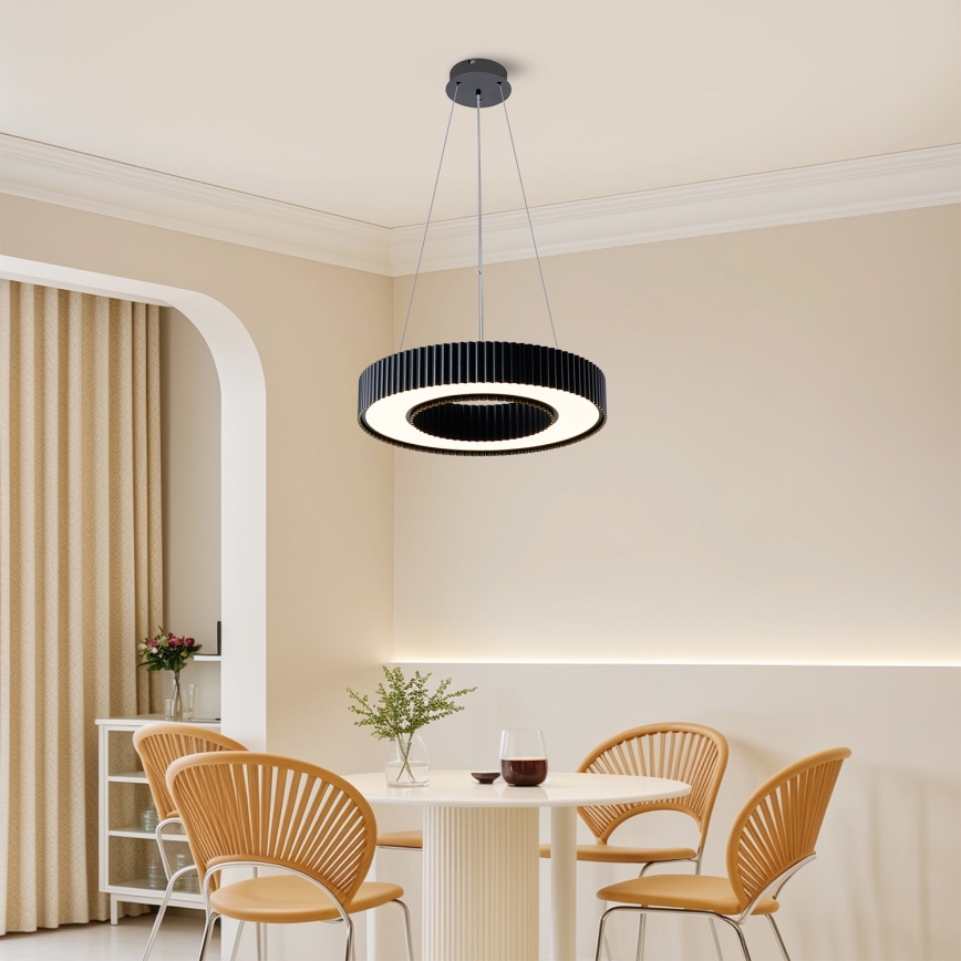 Brilagi - Lampadario LED dimmerabile su cavo LUMIX LED/48W/230V 3000-6000K nero Ø 50 cm + telecomando