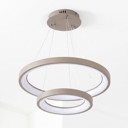 BRILAGI - LED Lampadario dimmerabile su cavo FALCON SLIM LED/68W/230V 3000-6500K pr. 50 cm beige + telecomando