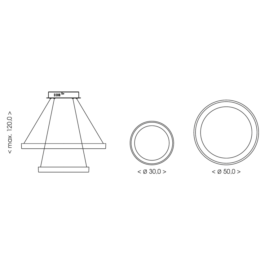 BRILAGI - LED Lampadario dimmerabile su cavo FALCON SLIM LED/68W/230V 3000-6500K pr. 50 cm beige + telecomando