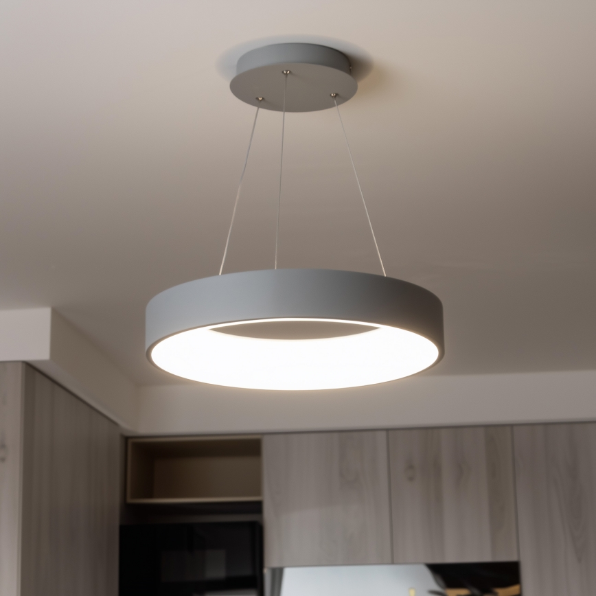 Brilagi - Lampadario LED Dimmerabile su corda FALCON LED/80W/230V 3000-6500K grigio + telecomando