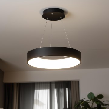 Brilagi - Lampadario LED Dimmerabile su corda FALCON LED/80W/230V 3000-6500K nero + telecomando