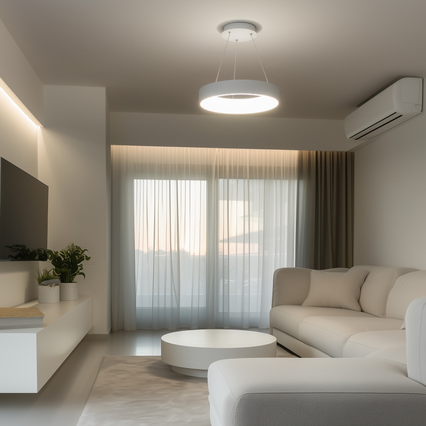 Brilagi - Lampadario LED Dimmerabile su corda FALCON LED/80W/230V 3000-6500K bianco + telecomando