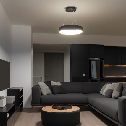 Brilagi - Lampadario LED Dimmerabile su corda FALCON LED/40W/230V 3000-6500K nero + telecomando