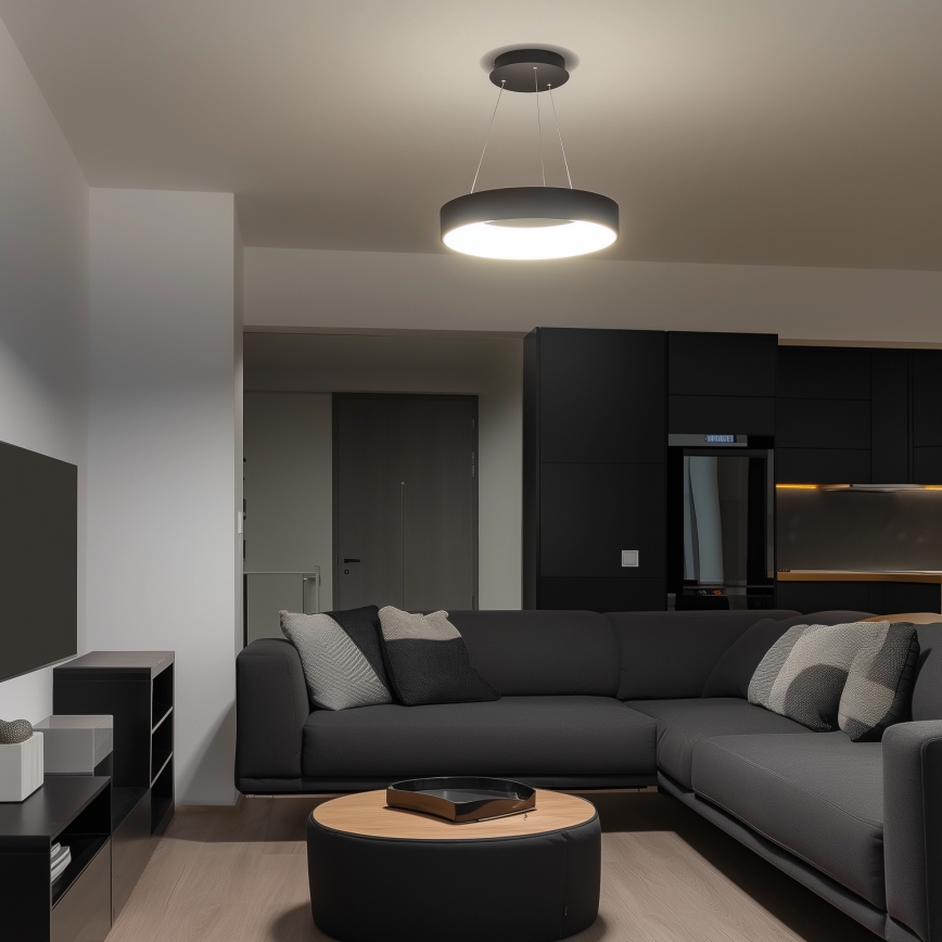 Brilagi - Lampadario LED Dimmerabile su corda FALCON LED/40W/230V 3000-6500K nero + telecomando